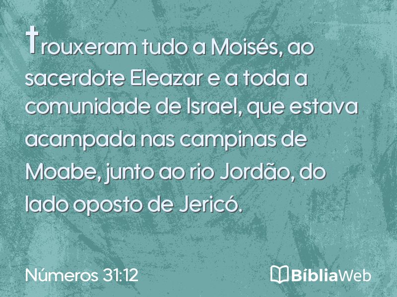 Números 31:12 em imagem para compartilhar