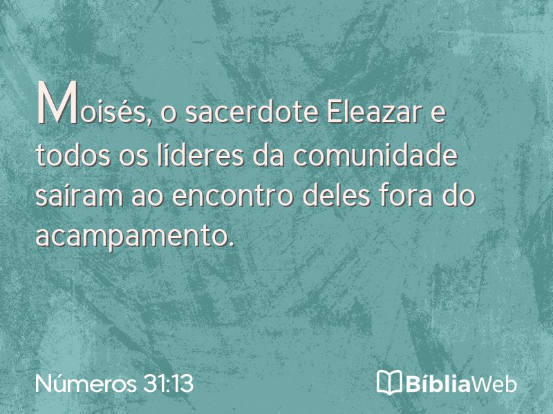 Números 31:13 em imagem para compartilhar