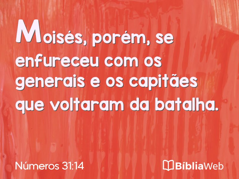Números 31:14 em imagem para compartilhar