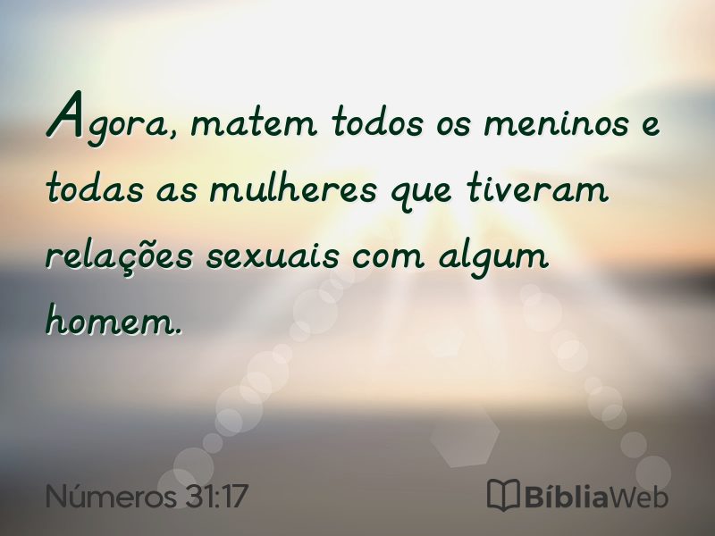 Números 31:17 em imagem para compartilhar