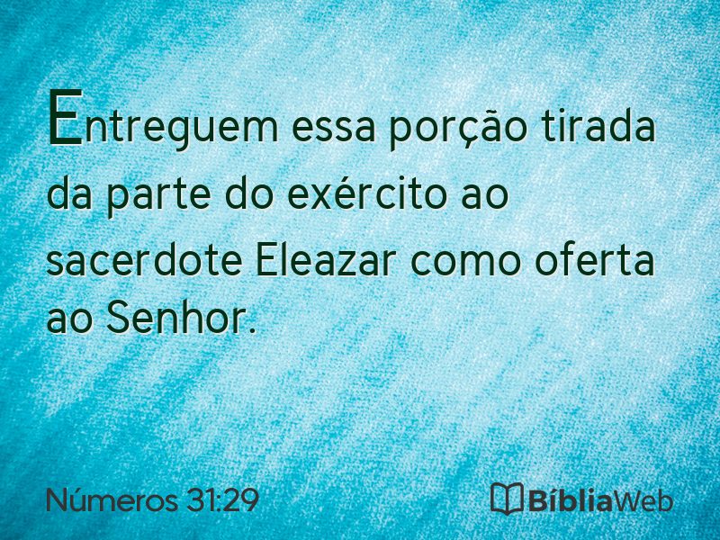 Números 31:29 em imagem para compartilhar