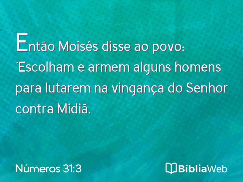 Números 31:3 em imagem para compartilhar