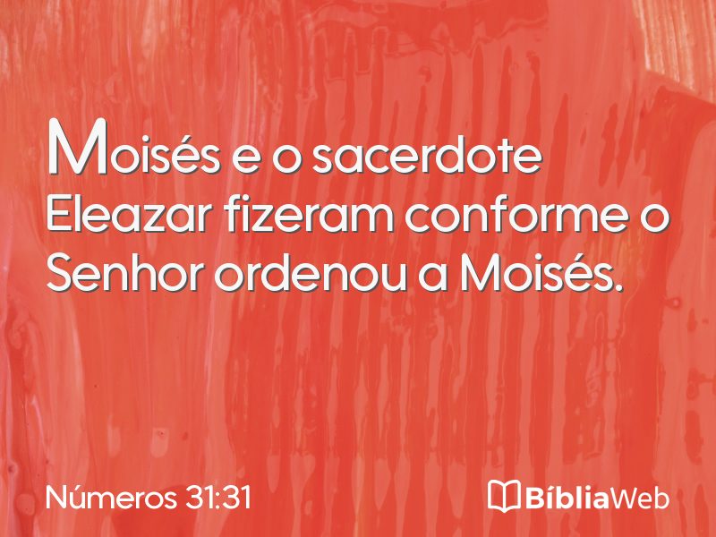 Números 31:31 em imagem para compartilhar