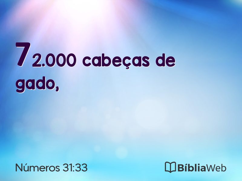 Números 31:33 em imagem para compartilhar