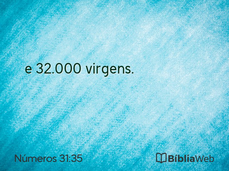 Números 31:35 em imagem para compartilhar