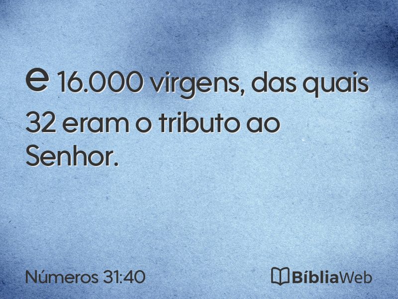 Números 31:40 em imagem para compartilhar