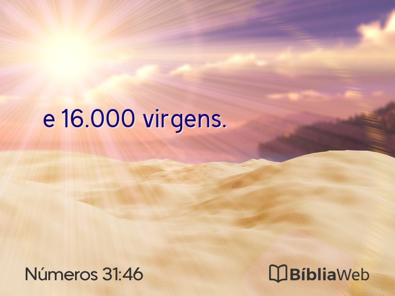 Números 31:46 em imagem para compartilhar