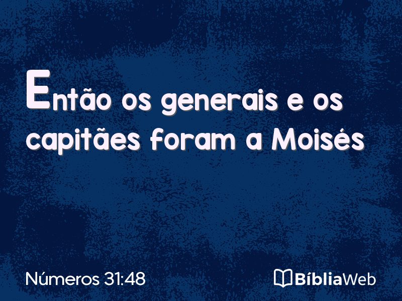 Números 31:48 em imagem para compartilhar