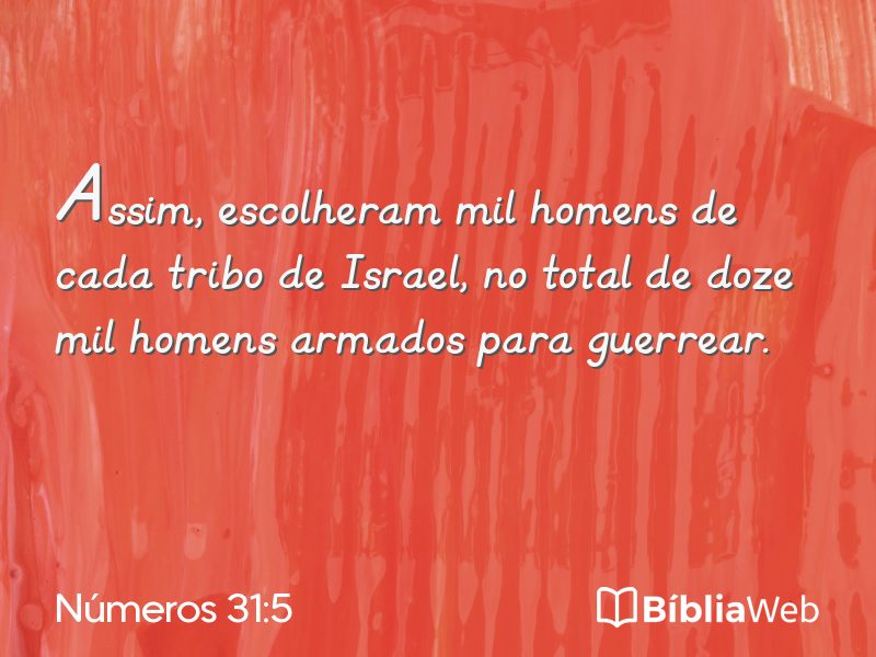 Números 31:5 em imagem para compartilhar