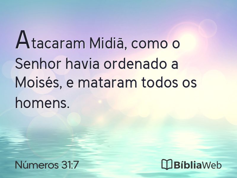 Números 31:7 em imagem para compartilhar