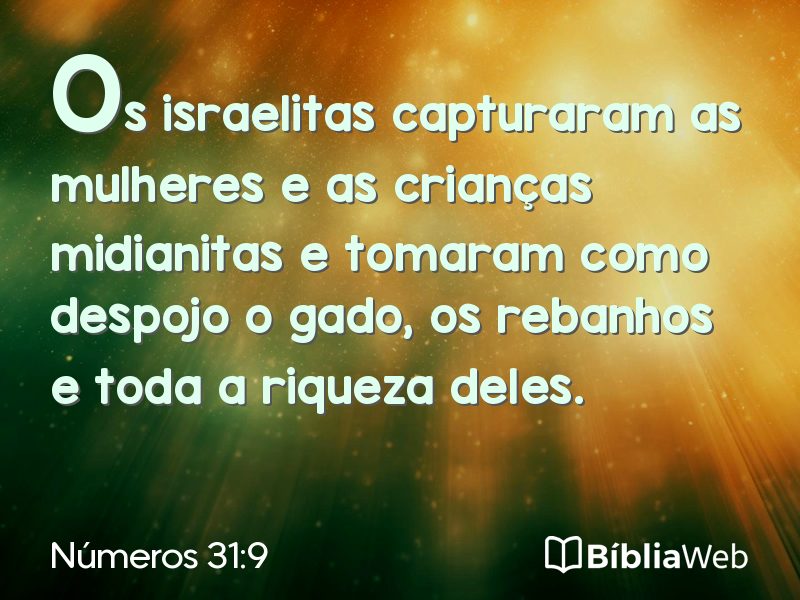 Números 31:9 em imagem para compartilhar