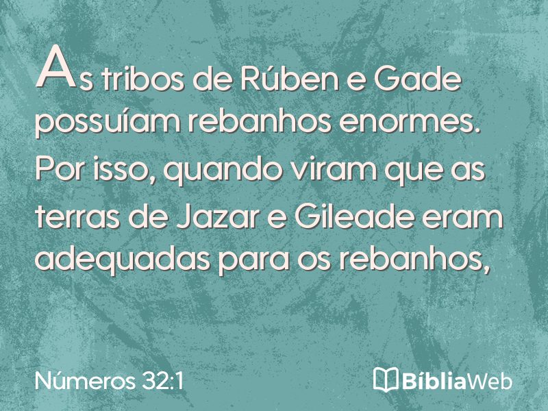 Números 32:1 em imagem para compartilhar