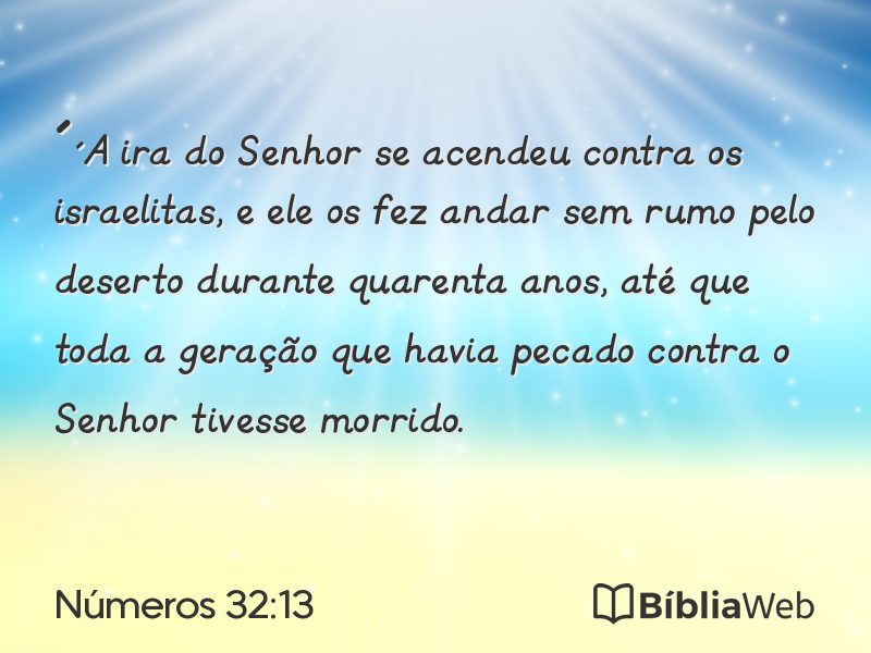 Números 32:13 em imagem para compartilhar