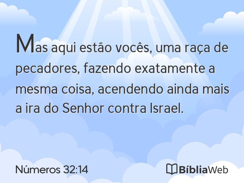 Números 32:14 em imagem para compartilhar