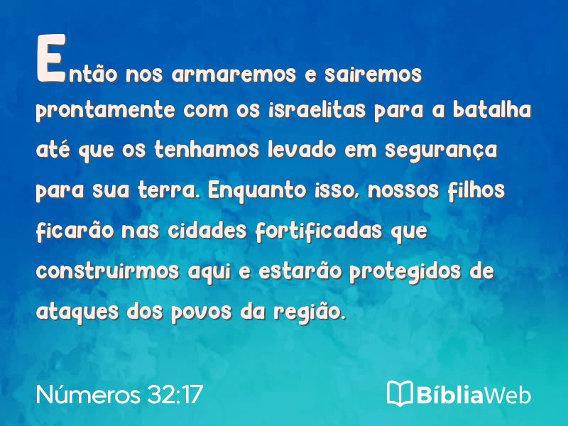 Números 32:17 em imagem para compartilhar