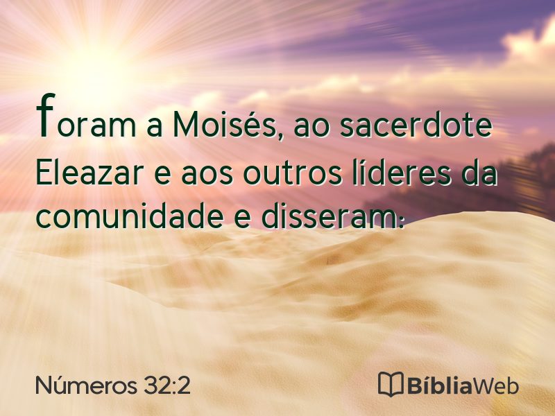 Números 32:2 em imagem para compartilhar
