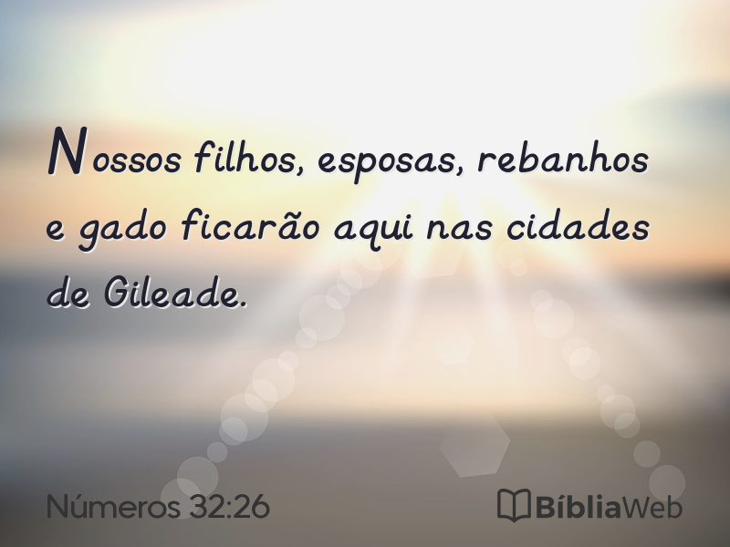 Números 32:26 em imagem para compartilhar