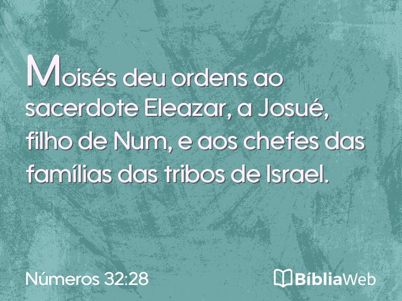 Números 32:28 em imagem para compartilhar