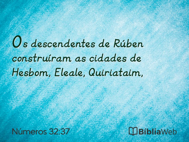 Números 32:37 em imagem para compartilhar