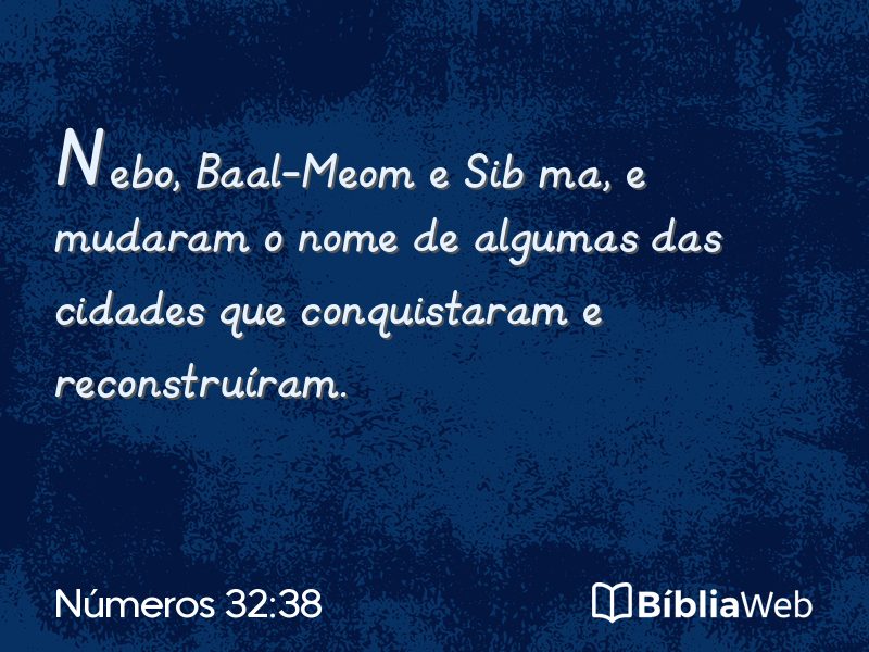 Números 32:38 em imagem para compartilhar