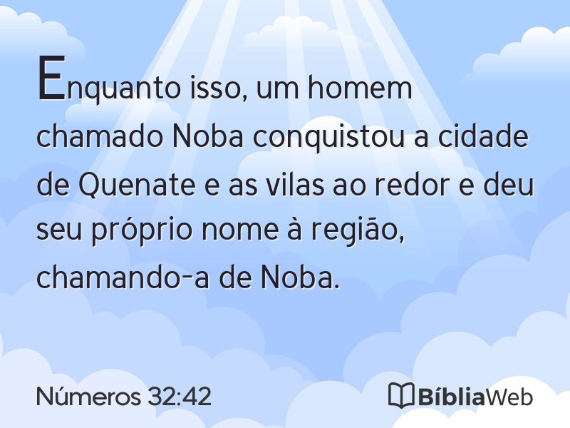 Números 32:42 em imagem para compartilhar