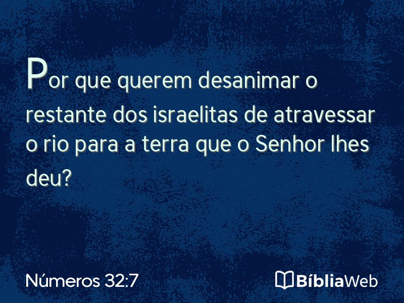 Números 32:7 em imagem para compartilhar