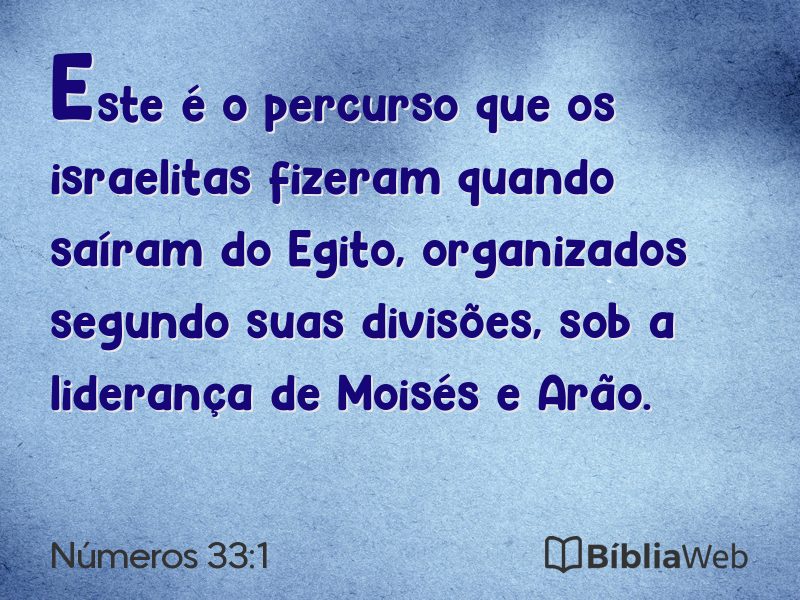 Números 33:1 em imagem para compartilhar