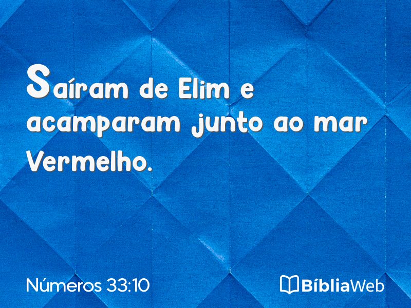Números 33:10 em imagem para compartilhar