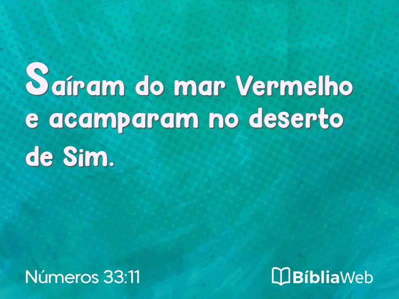 Números 33:11 em imagem para compartilhar