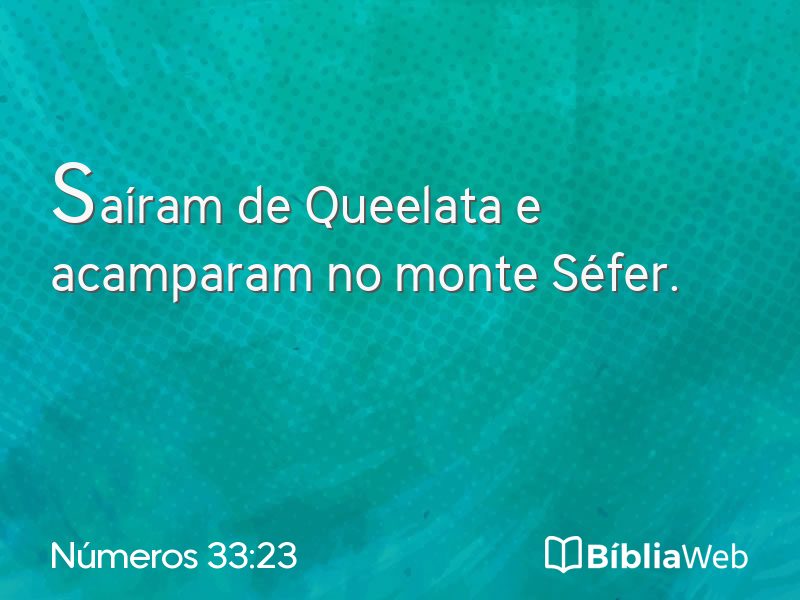 Números 33:23 em imagem para compartilhar