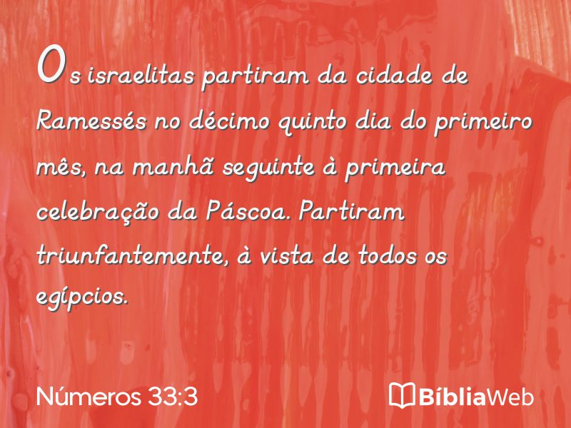 Números 33:3 em imagem para compartilhar