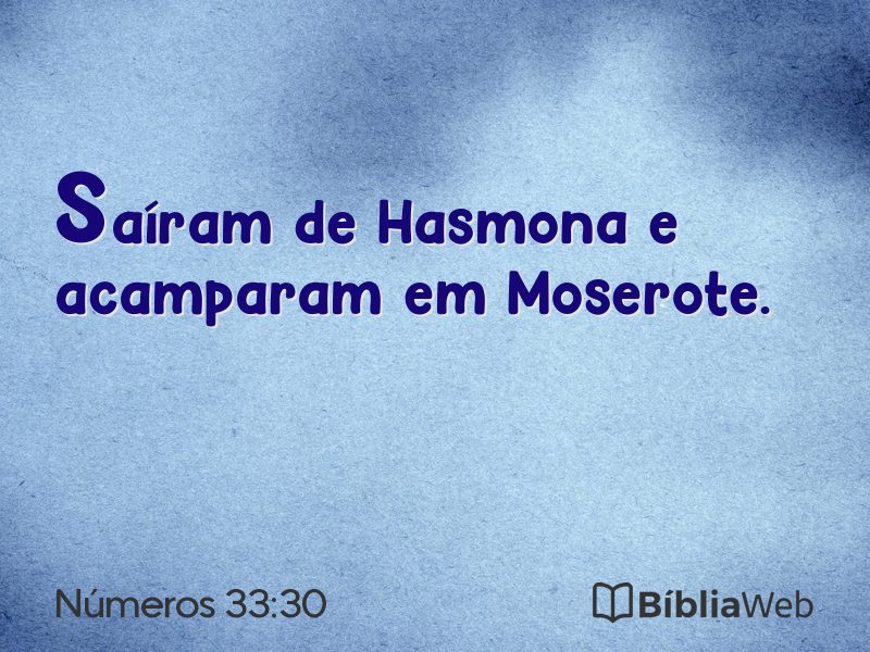 Números 33:30 em imagem para compartilhar
