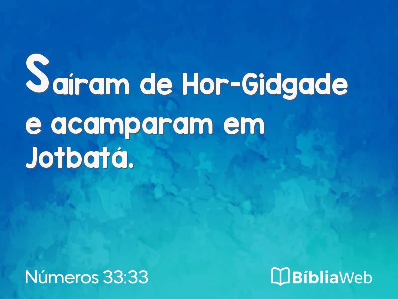 Números 33:33 em imagem para compartilhar