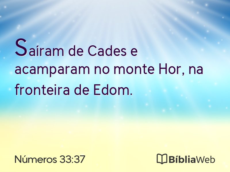 Números 33:37 em imagem para compartilhar