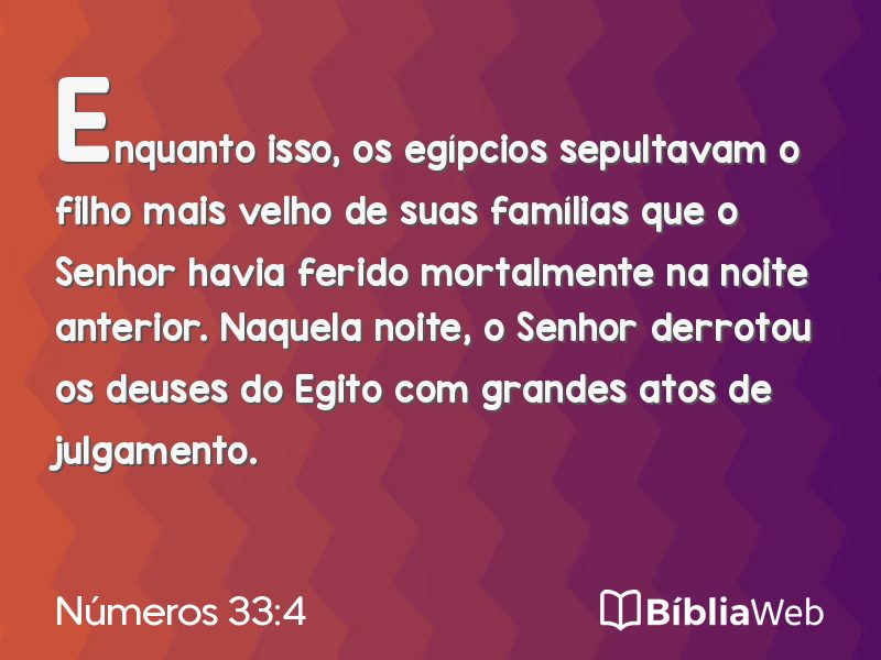 Números 33:4 em imagem para compartilhar