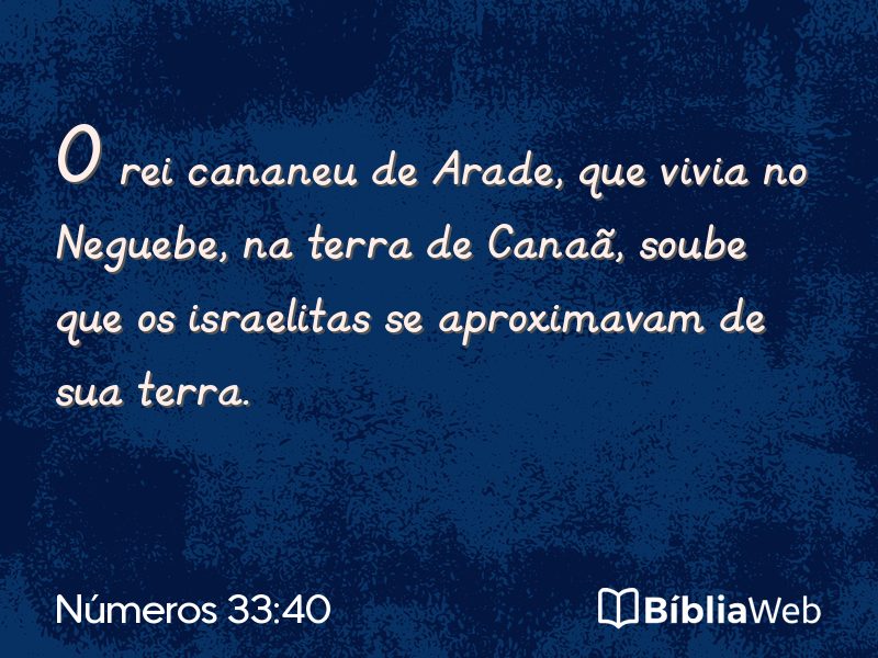 Números 33:40 em imagem para compartilhar