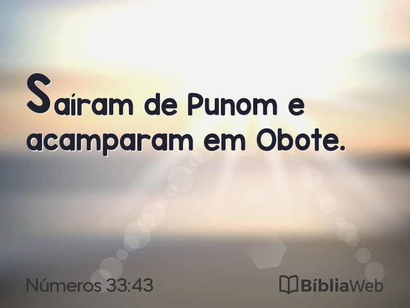 Números 33:43 em imagem para compartilhar