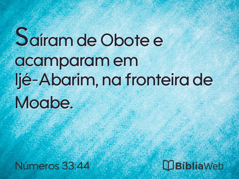 Números 33:44 em imagem para compartilhar