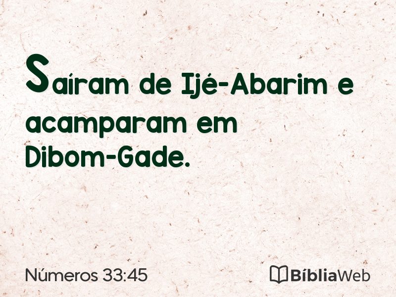 Números 33:45 em imagem para compartilhar