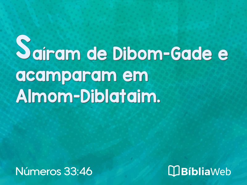 Números 33:46 em imagem para compartilhar