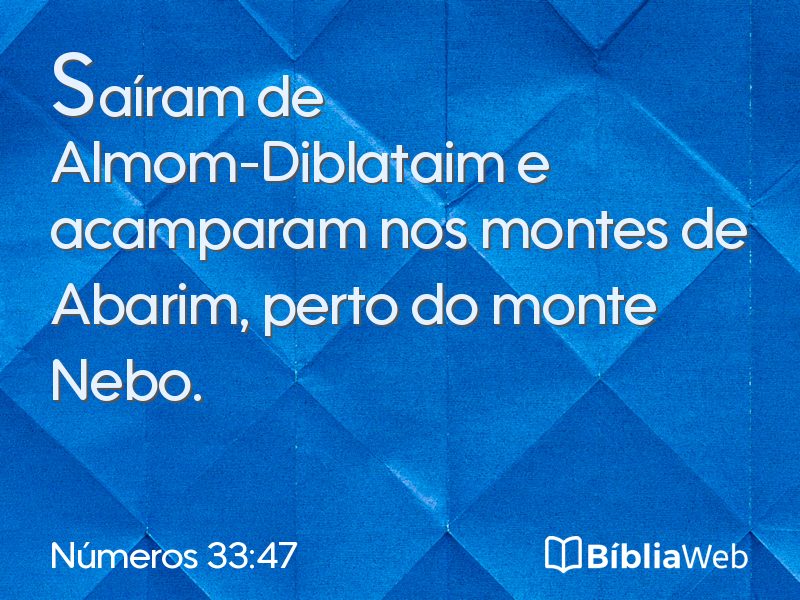 Números 33:47 em imagem para compartilhar