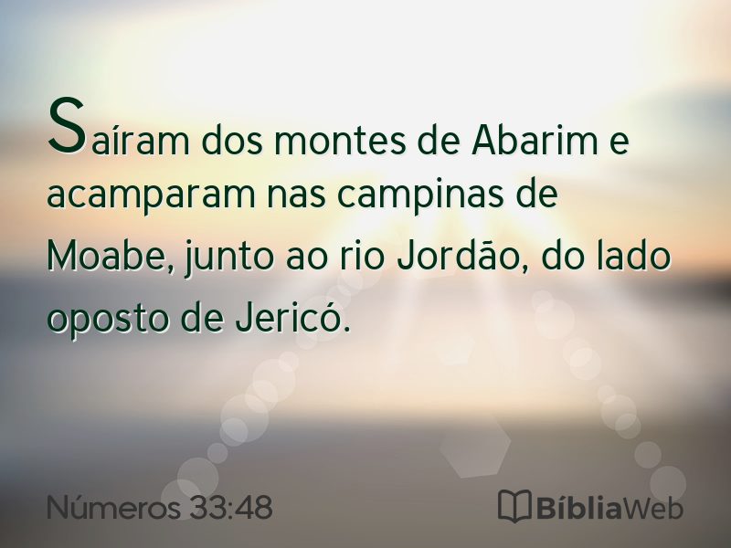 Números 33:48 em imagem para compartilhar