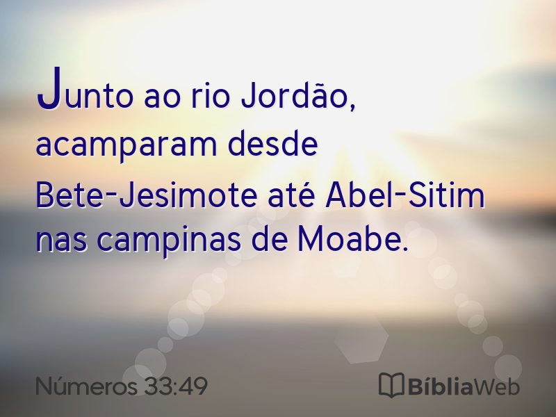 Números 33:49 em imagem para compartilhar
