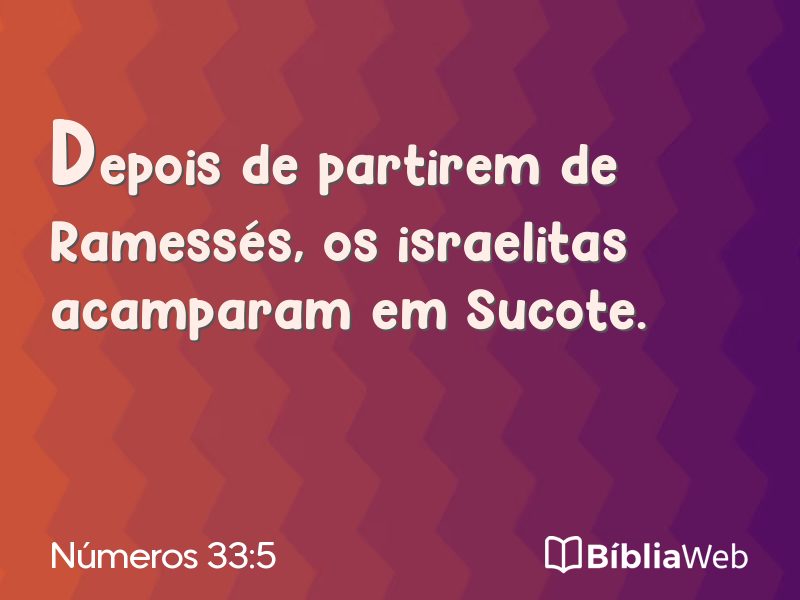 Números 33:5 em imagem para compartilhar
