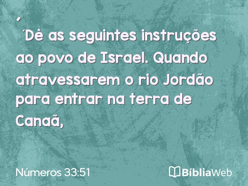 Números 33:51 em imagem para compartilhar