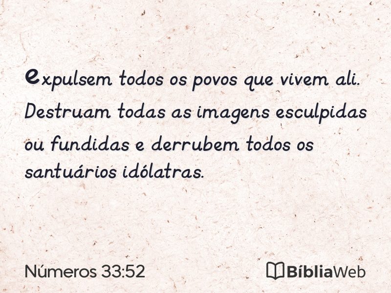 Números 33:52 em imagem para compartilhar