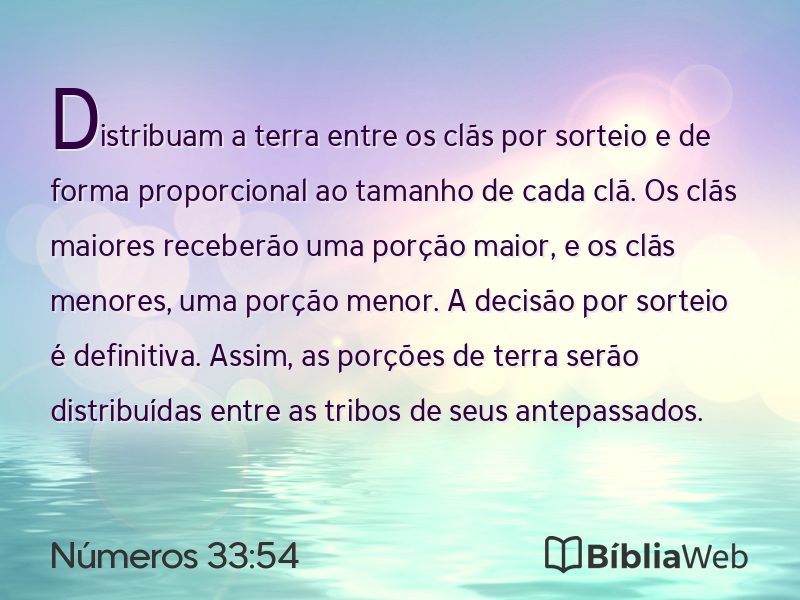 Números 33:54 em imagem para compartilhar