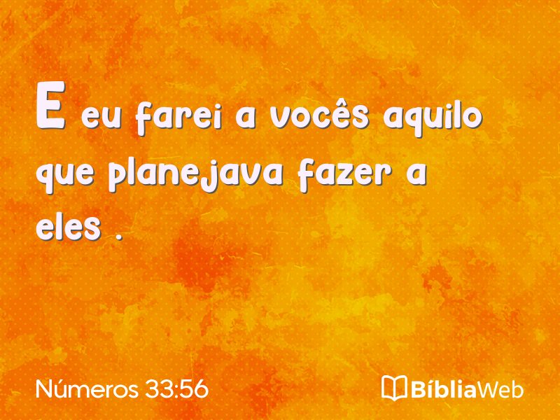 Números 33:56 em imagem para compartilhar