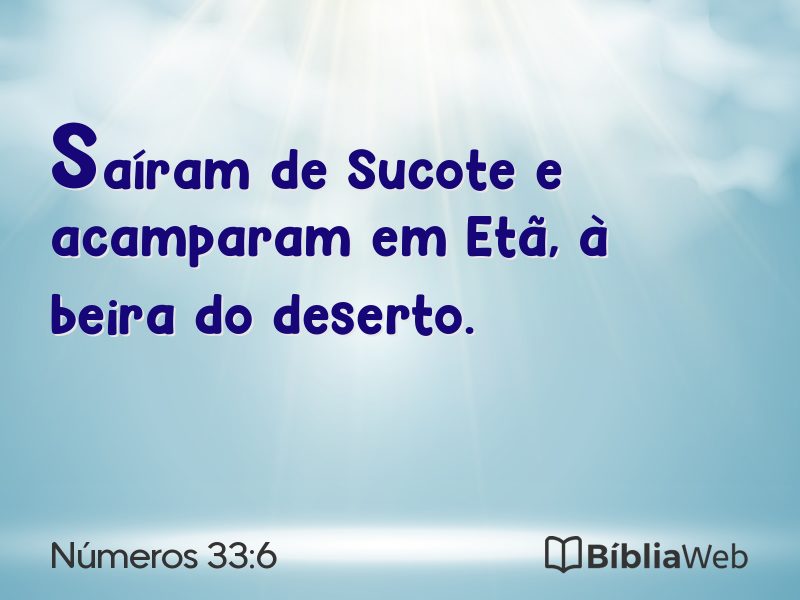Números 33:6 em imagem para compartilhar