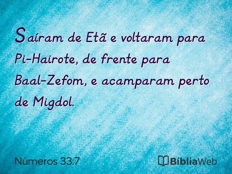Números 33:7 em imagem para compartilhar